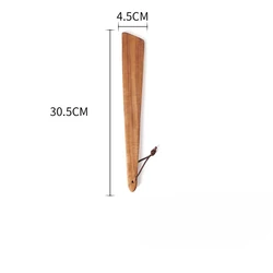 Teak Wood Cooking Spatula - Versatile Kitchen Tool for Eggs, Pancakes, and Outdoor Cooking (Green)