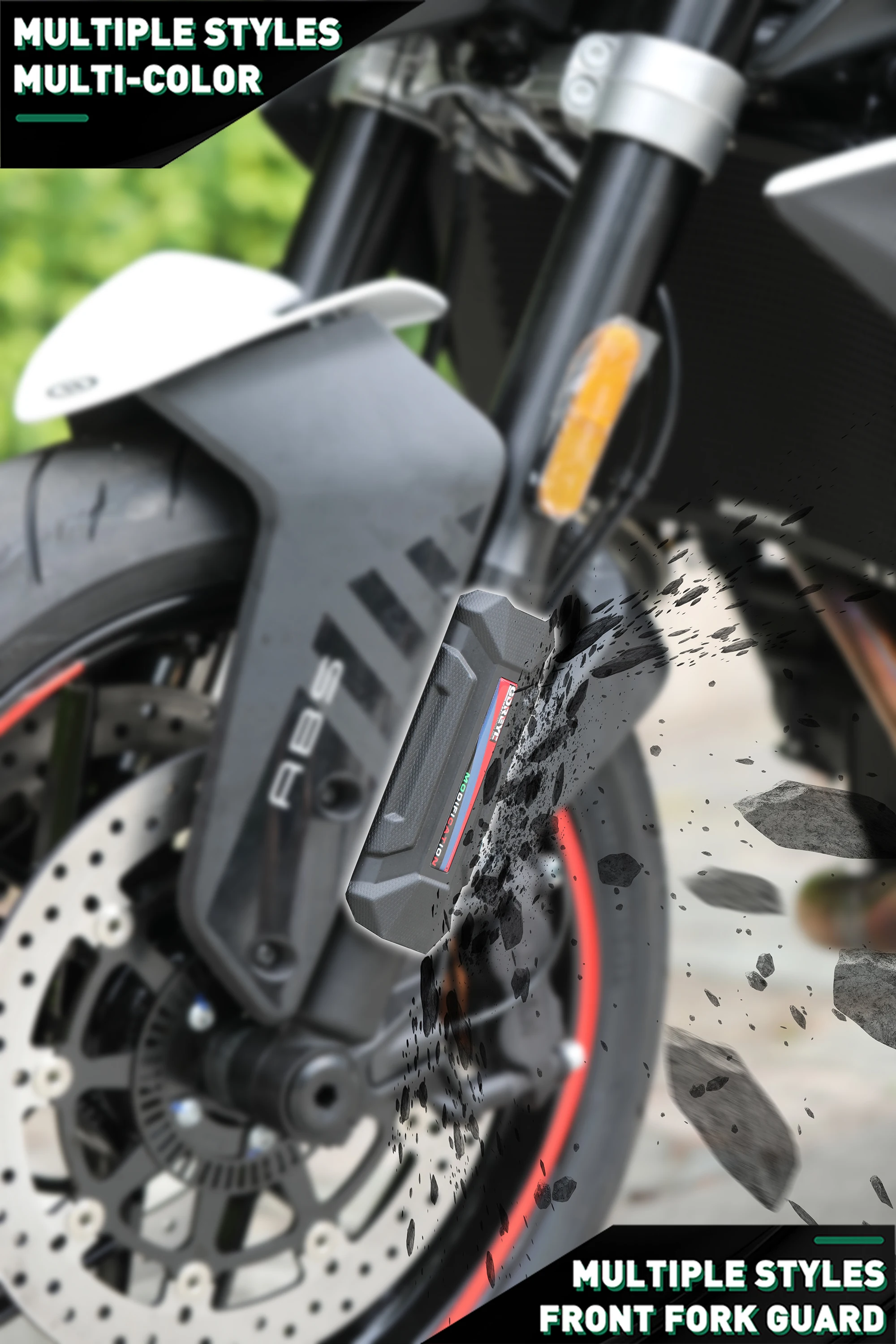 Sirimotocycle Orange Front Fender For KTM 200 390 Duke 2017-2023 – ABS Mud Guard