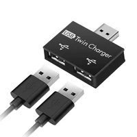 USB Hub Adapter USB Splitter USB 2.0 HUB Converter USB Male To Twin Charger Interface Female for Huawei Xiaomi Macbook Pro 1