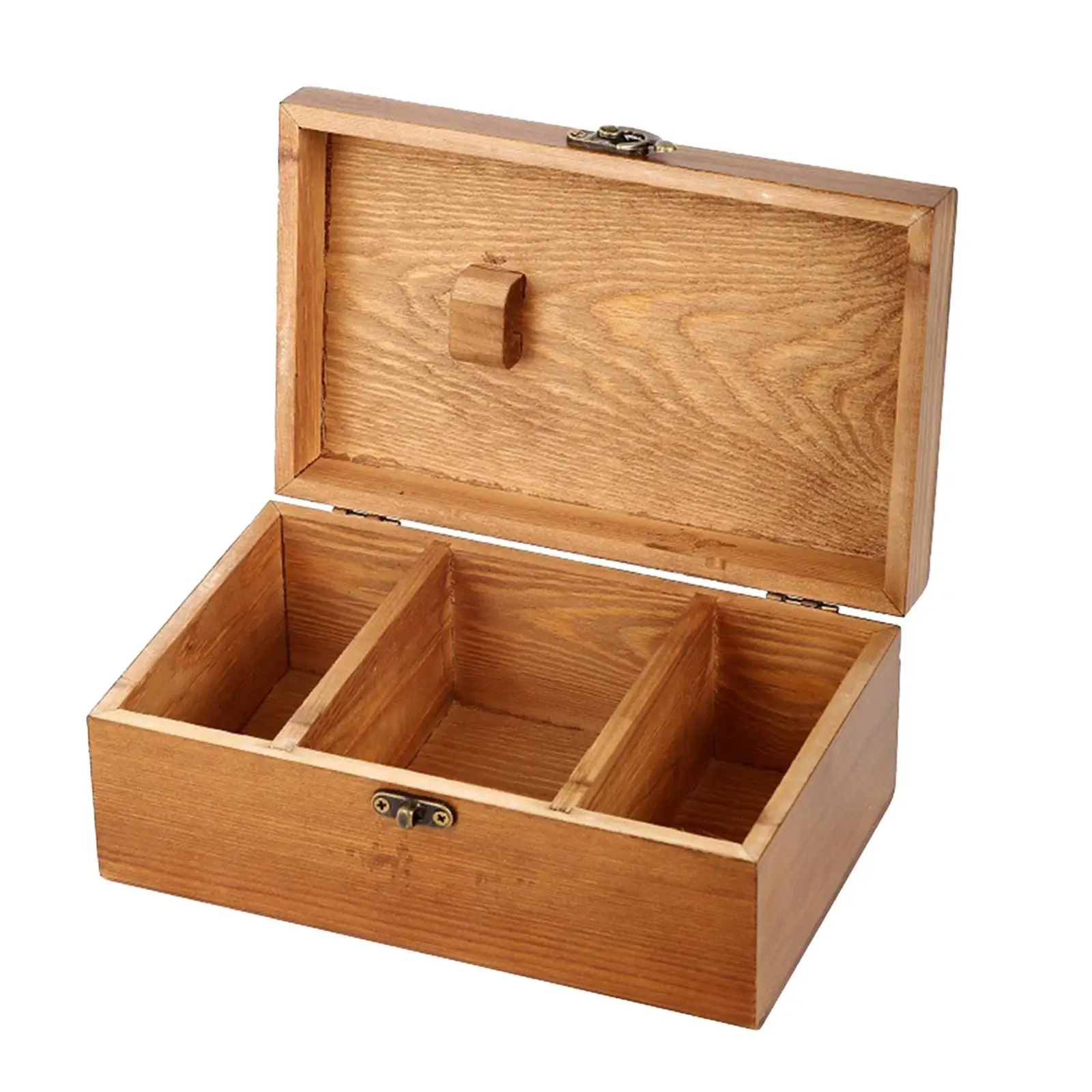 Wooden Sewing Box Empty Box Vintage DIY Beginner Portable Home Travel for Jewelry Cosmetic Accessories Sewing Basket