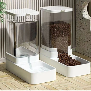 Automatic Pet Feeder Large Capacity Pet Water Dispenser for Dogs Cats Durable Cat Drinker Dog Feeder Food Storage Dispenser 1