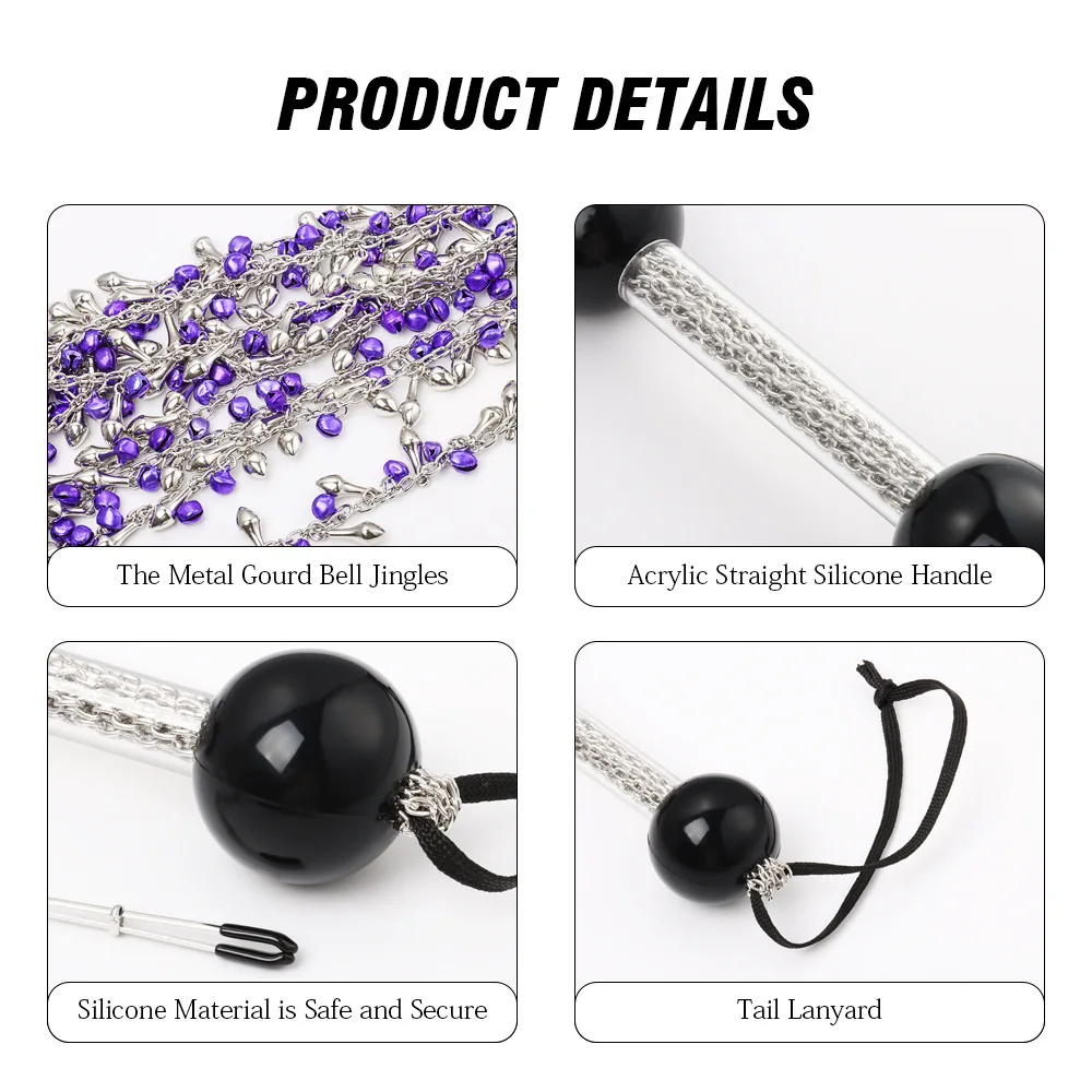 48CM Metal Tassel Bell Horse Whip Crops Equestrianism Horse Whips for Horse Training 5
