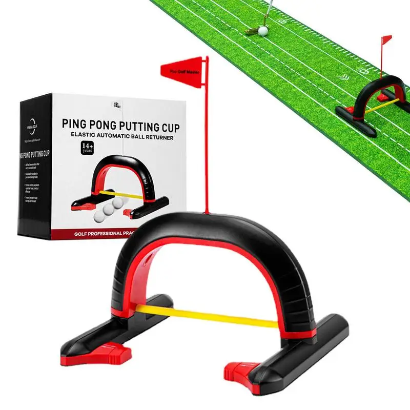 

Putting Gates Golf Training Aids With Elastic Ball Returner Adjustable Opening Golf Putting Trainer Aid Indoor Putting Device