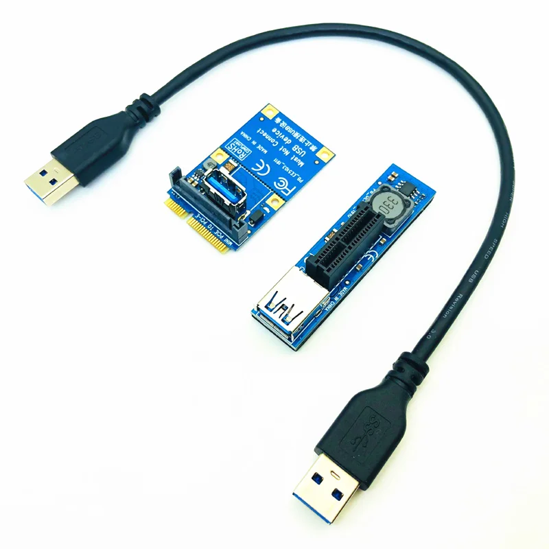 Кабель расширения PCIE Mini на PCI-E X1 карта PCI Express адаптер порта SATA Power удлинитель 30 см