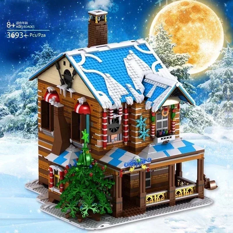 

Creative Expert Modular Buildings MOC Christmas House Model 3693PCS Building Blocks Brick Toys for Christmas Day Children Gift