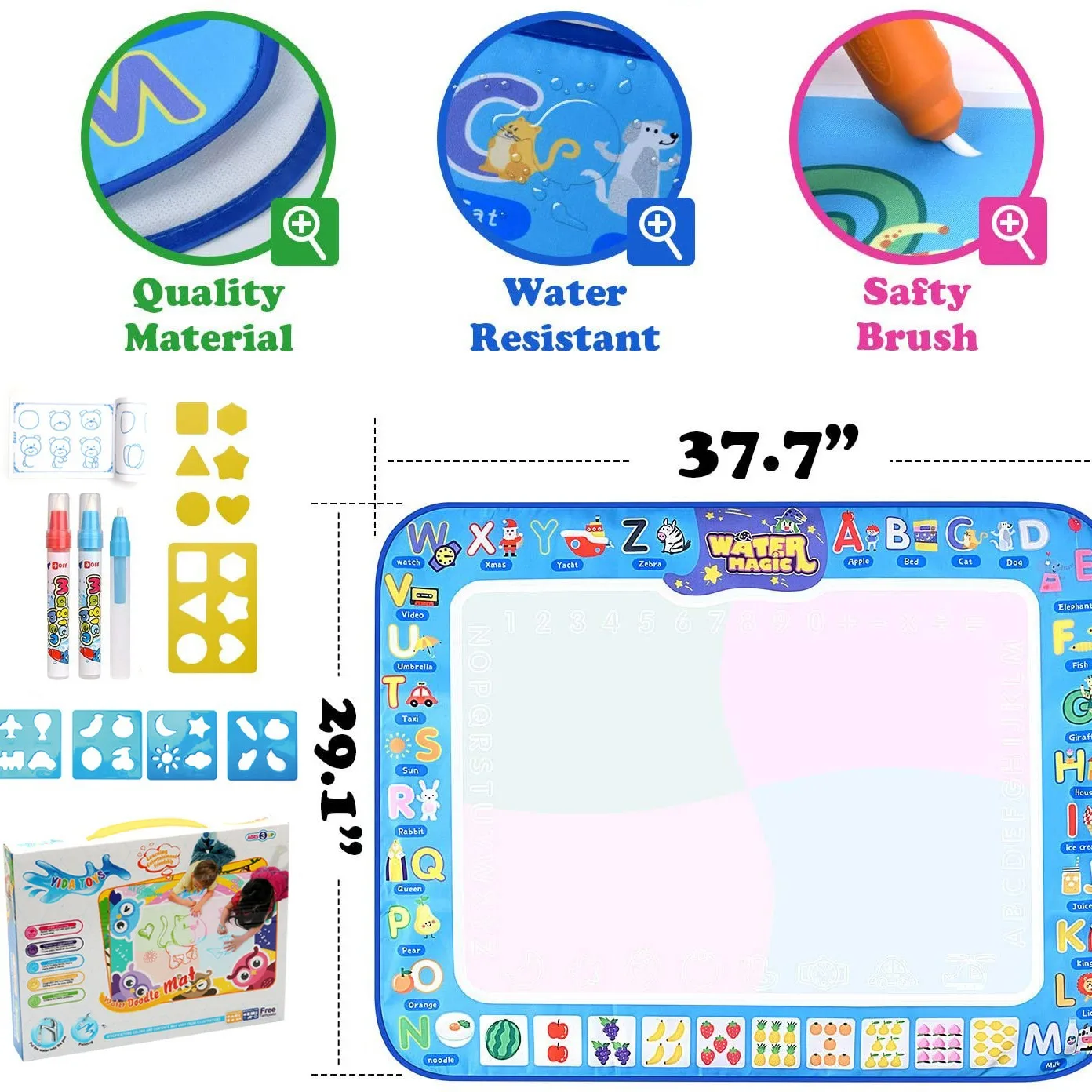 Aqua Coloring Mat Kids Toys Large Water Painting Mat Toddlers