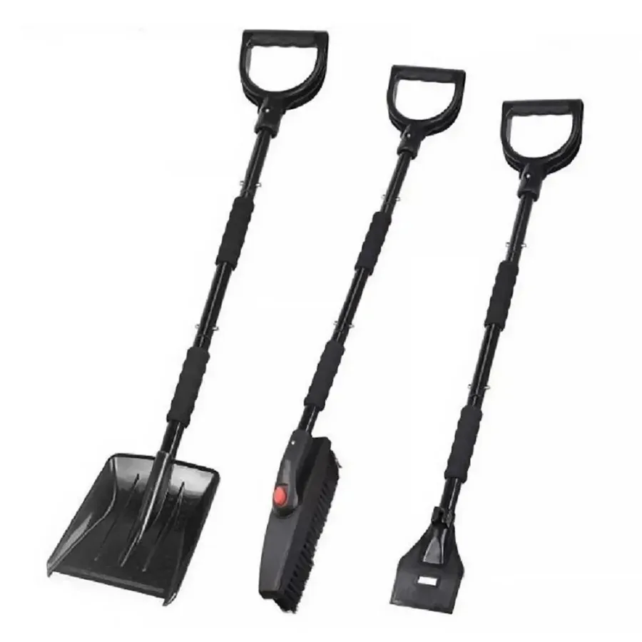 Windshield Shovel Snow Shovel Snow Ice Scraper Ice Deicing Tool 1 Set Snow Shovel Telescopic Adjustment Ice Scraper Detachable Easy Removal Comfortable Grip Car Glass Defrosting Snow Shovel