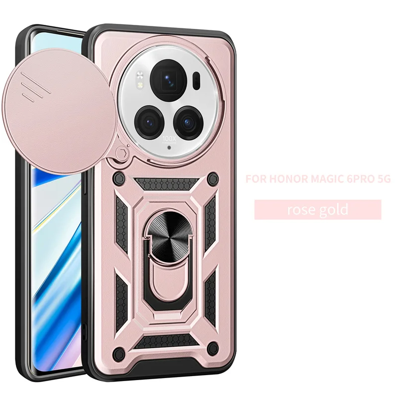 Premium Armor Case with Slide Camera Protector and Magnetic Ring Holder