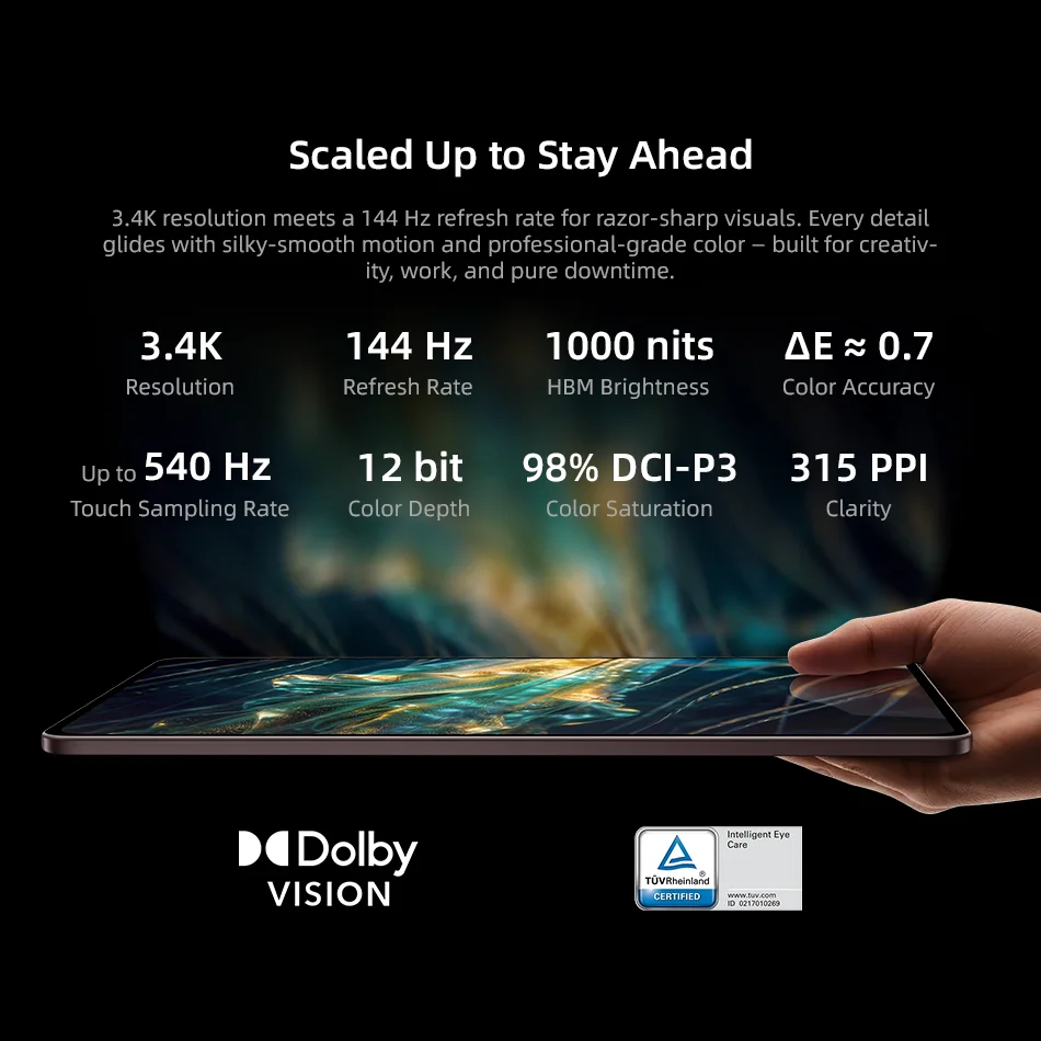 Global Version OnePlus Pad 4 Tablet 256GB 512GB ROM Qualcomm Oryon Snapdragon 8 Elite Gen 5 13.2" 144Hz LCD Screen 13380mAh