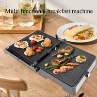 PBOBP Steak Machine Household Grill Double-sided Constant Temperature Iron Plate Barbecue Meat Machine Electric Panini Grill 1