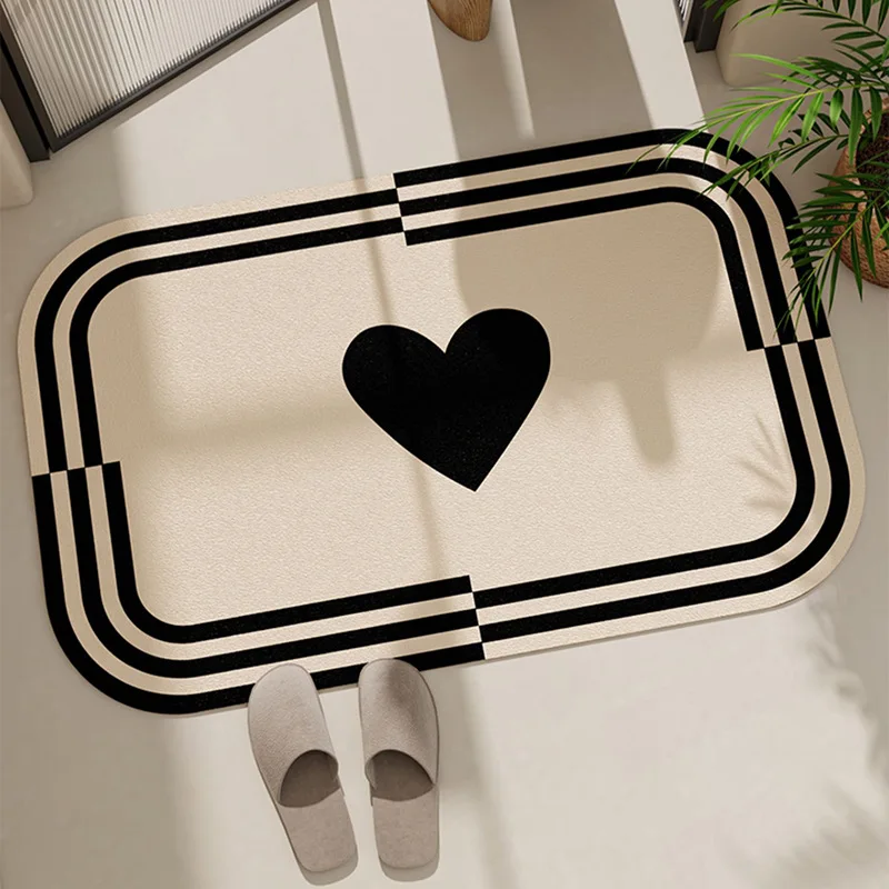 

Absorbent Bathroom Bath Mat Anti-slip Shower Rug Quick Drying Bath Mats Kitchen Entrance Doormats Home Floormat Bathtub Carpet