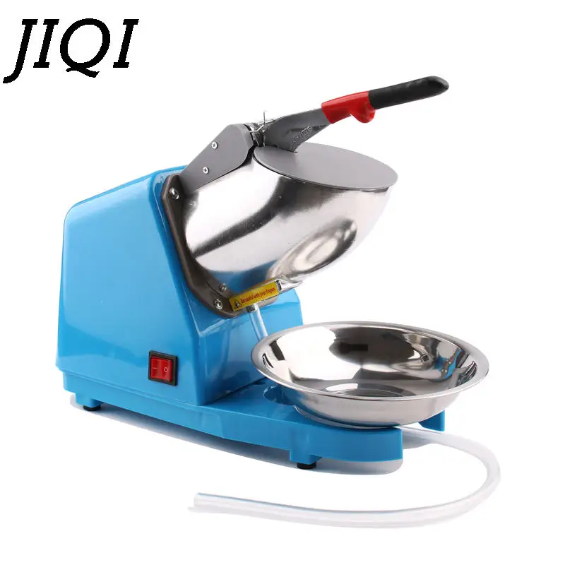 110V/220V Commercial Electric Ice Crusher 85KG/H Automatic drainage Anti-rust Smoothie Ice cube Fast Crusher Insulation Protect