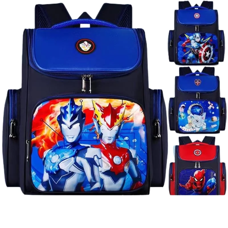 

Marvel Avengers Anime Backpack Child Cartoon Spiderman Captain America Backpacks Kindergarten Elementary School Students Bag