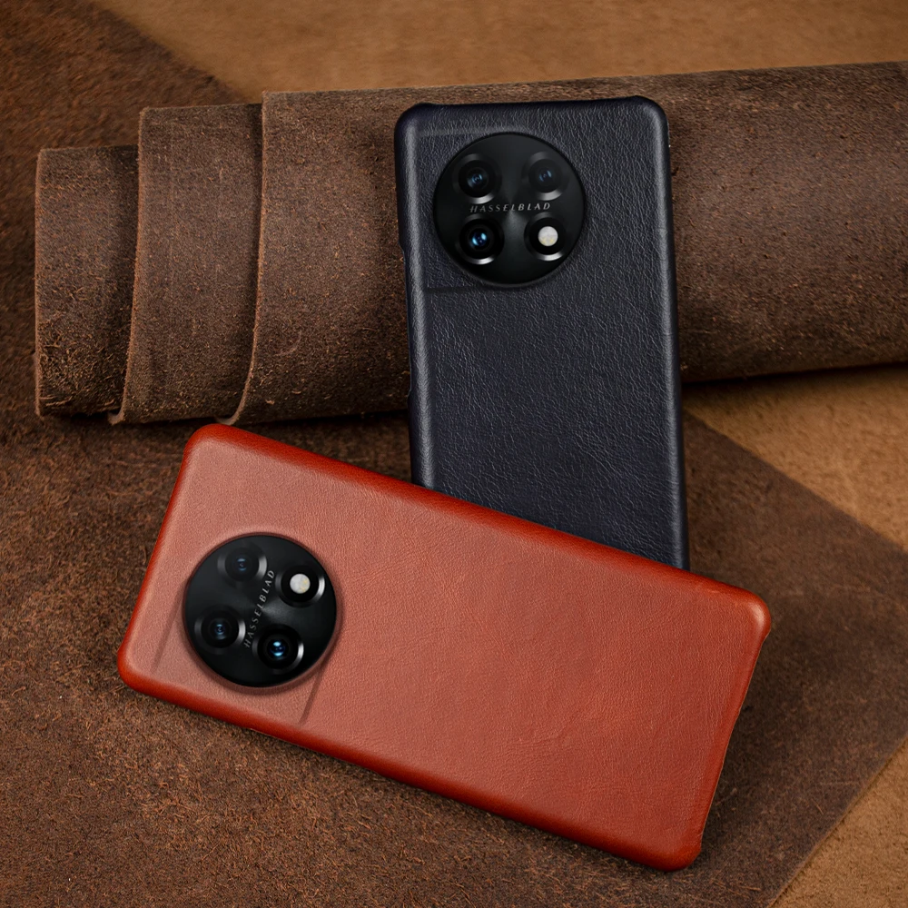 손으로 만든 오일 왁스 가죽 케이스 Oneplus 11  미적 빈티지 레트로 전화 커버, 10TPro 10 Pro 10R 9Pro 9R 8Pro