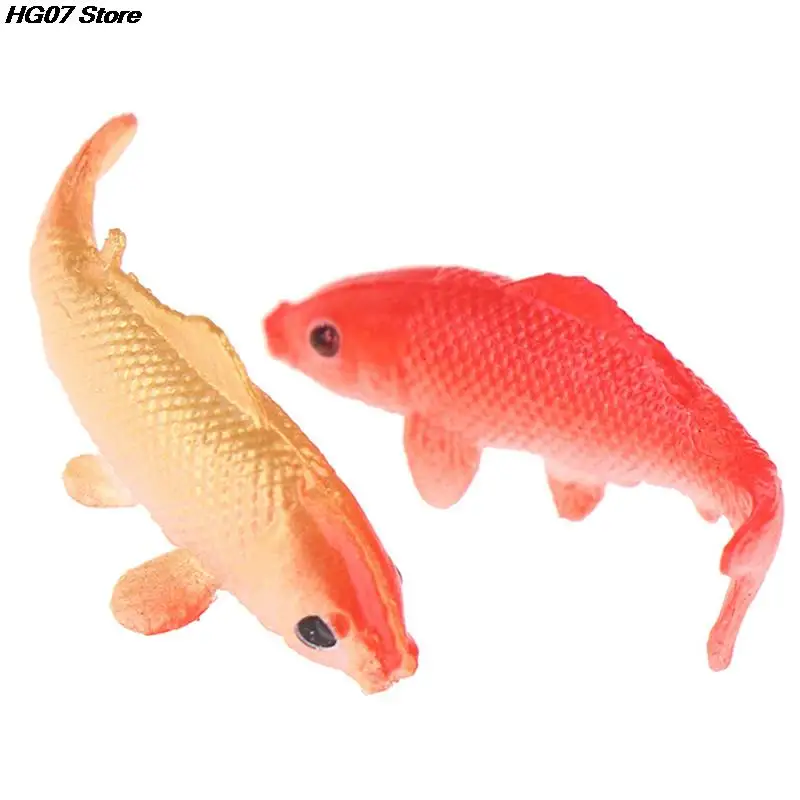 1/5pcs Mini Fish Model Miniature Model Fish Carp Simulation Animal Kids Toys DIY Decorative Goldfish Figurines Home Decor