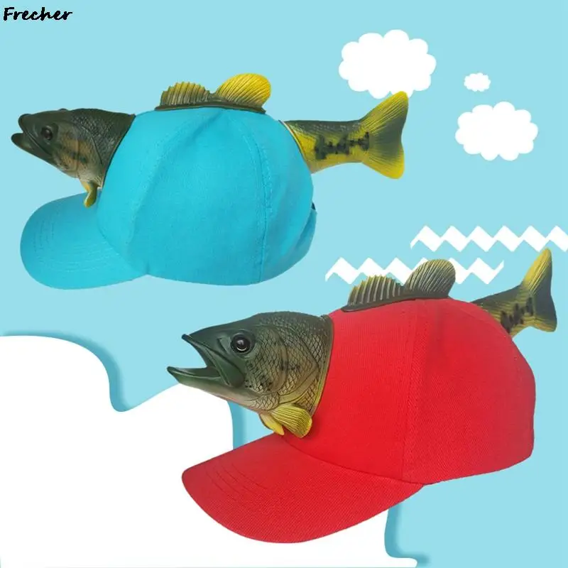 Simulation 3D Fish Hat Zoo Travel Caps Children Adult Baseball Cap Family Outdoor Fishing Dolls Visors Adjustable Snapback Hats 1