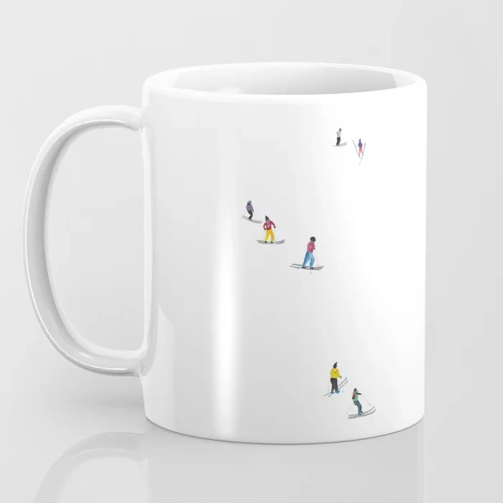 

The pleasure of skiing field mark cup skiers gift coffee Mug 11oz ceramic milk cup Friends Birthday Gift