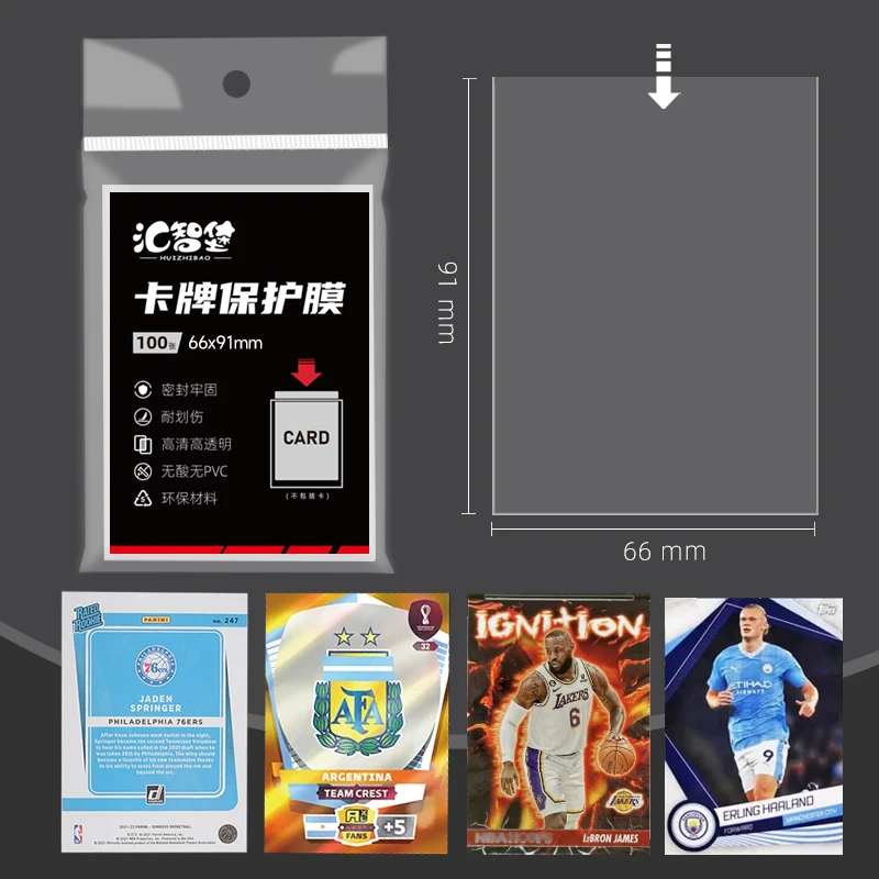 매직 수집 보드 게임 TCG YGO/PKM 축구 농구를위한 MTG 카드 슬리브 수호자를위한 고품질 투명 클리어