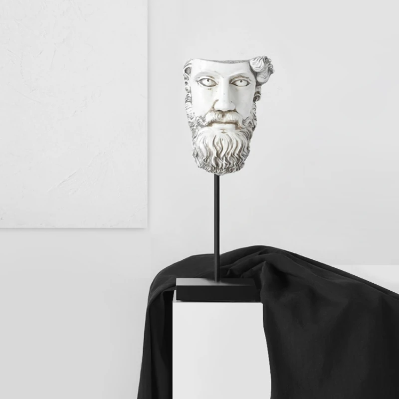 

Ancient Greek Idol Face Mask Model, Resin Crafts, Home Decoration, Living Room, Tabletop Decoration