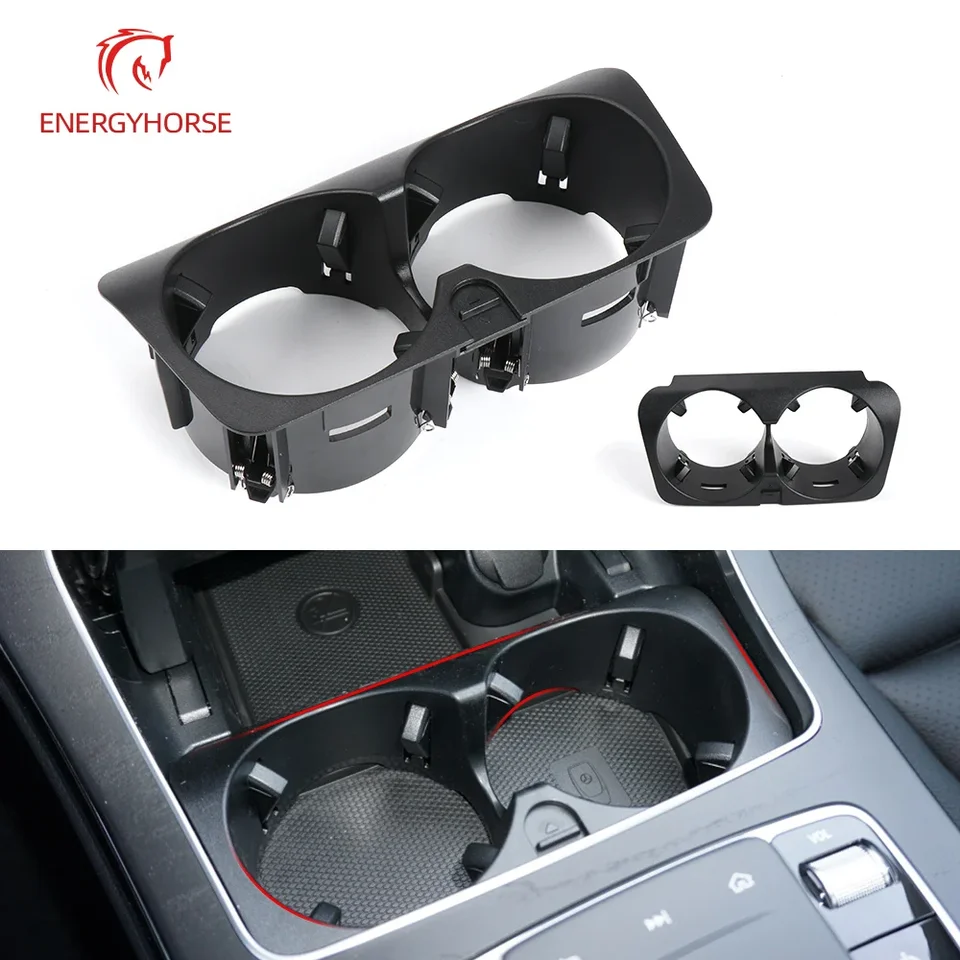Haishine Portabicchiere Auto Per Mercedes Classe C W205, Classe E W213, GLC W253 - Ricambio A2056800691
