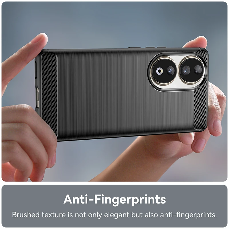 Enhanced Carbon Fiber Shockproof Silicone Phone Case Cover