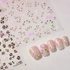 Colorful Bowknot Line Ribbon Kitten Speckle Leopard Print Pearl Heart Cat 5D Chic Nail Art Stickers Decoration Manicure Decals 3