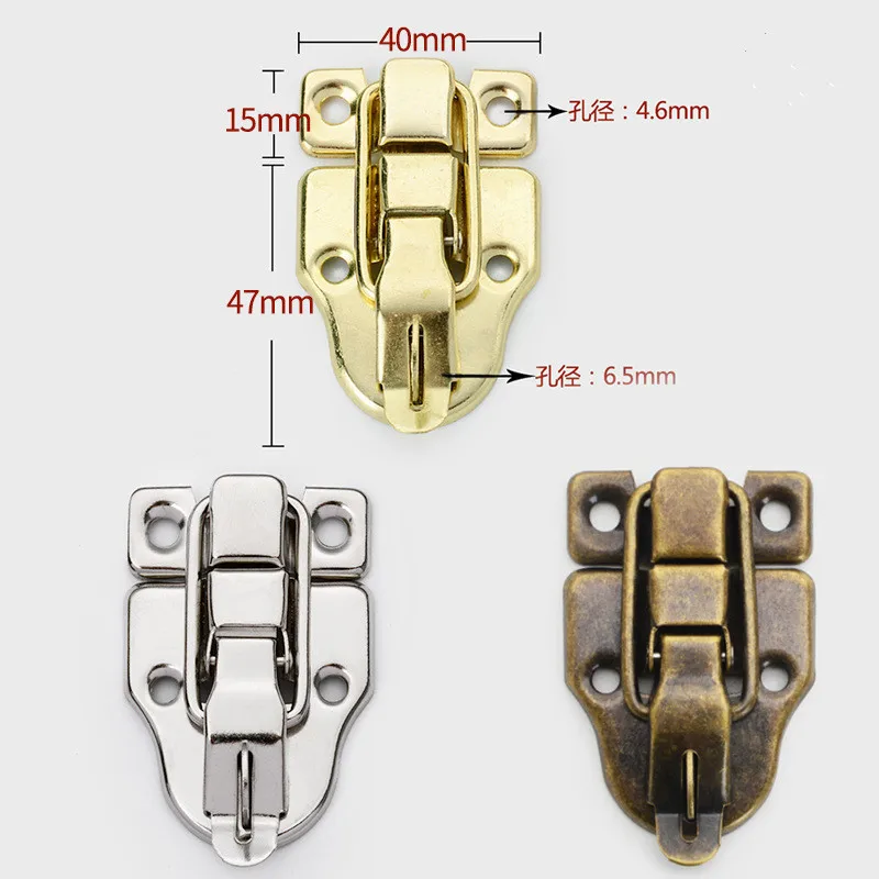 Vintage Lock Antique Bronze Hasp with Screws Jewelry Chest Box Gift Box Suitcase Case Buckles Hasp Latch Catch Clasp