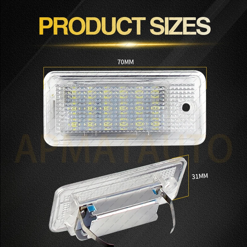 LED Number Plate Lights - Error-Free License Plate Lamp Car Accessories