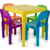 Kids Activity Table Chair Set Play Furniture Durable BPA Free Plastic Non Toxic Water Resistant Easy Assembly Educational Toy 3