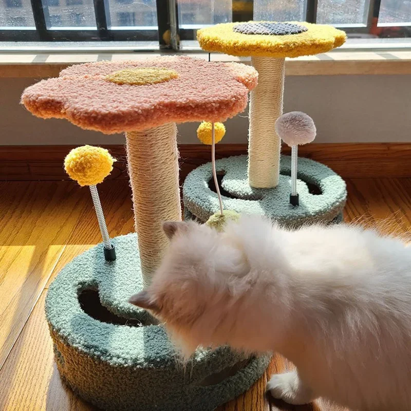 고양이 등반 프레임 고양이 점프 타워 애완 동물 장난감, 공 사이살 스크래치 포스트, 고양이 새끼 고양이 훈련 장난감, 애완 동물 용품, 신제품