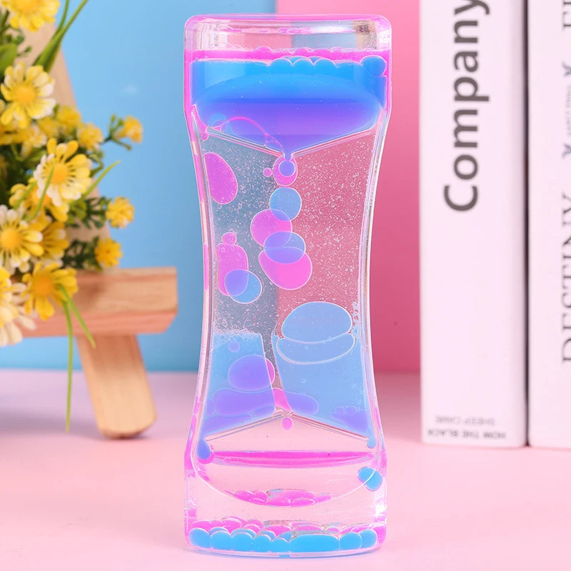 Sand Timer Liquid Hourglass Timer Colored Hourglass 1PC Liquid Milk Color Oil Drop Timer Movement Sensory Toys Stress Relief Props Home Office Desktop Decor