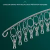 1Pcs Stainless Steel Balcony Clothes Hanger Windproof Drying Rack Sock Laundry Airer Hanger Space Saving No Deformation Holder 5