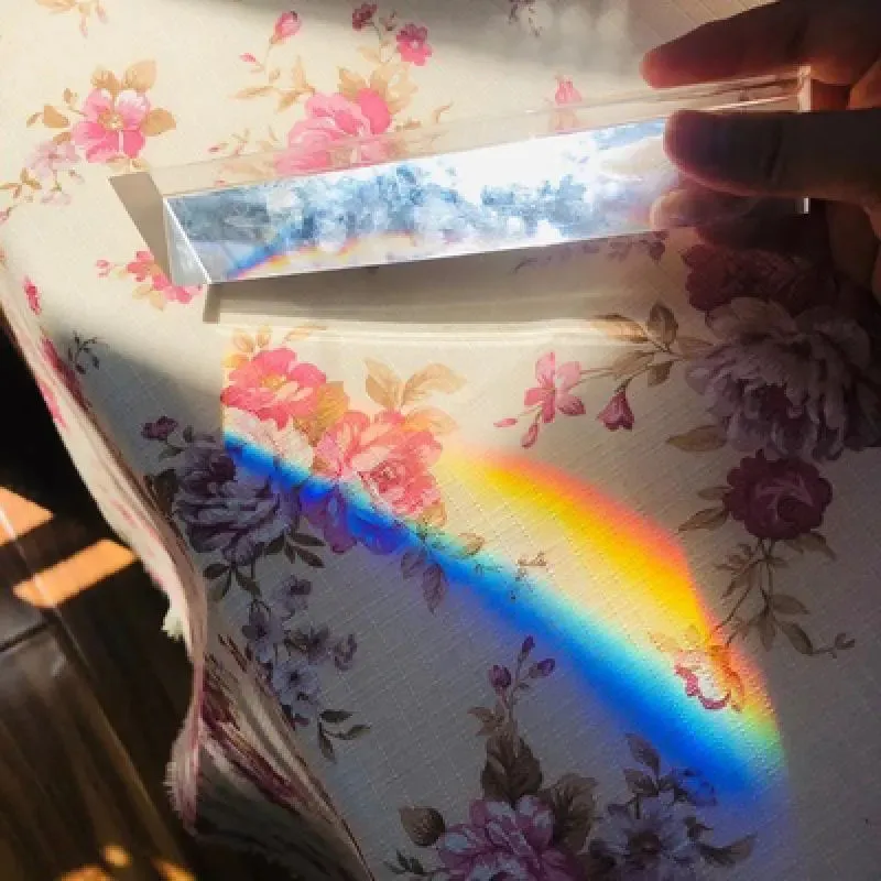photography prism 25x25x80mm Triangular Prism Rainbow Crystal Glass Effects Filter for Studio Shooting Dispersion