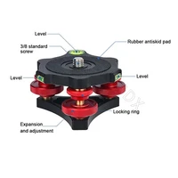 Tripod Speedy Leveling Base Leveler Adjusting Base Panning Level Plate With Bubble Level For   DSLR Camera - Image 3