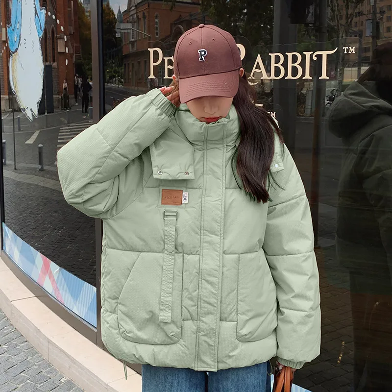 

Down coat design Parka Women Hooded Solid Color Winter Coat female new thick down jacket