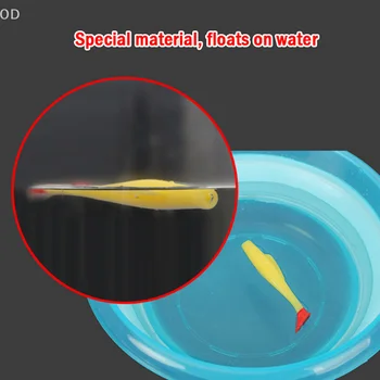 6 pezzi materiale TPE paddle coda richiamo morbido materiale esche da pesca esca morbida esca 8 cm galleggiante t-coda richiamo di pesca