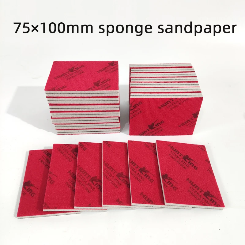 

Red Sandpaper Car Sand Putty 75x100 Square Dry Sponge Sandpaper Hardware Furniture Surface Polishing Abrasive Grit