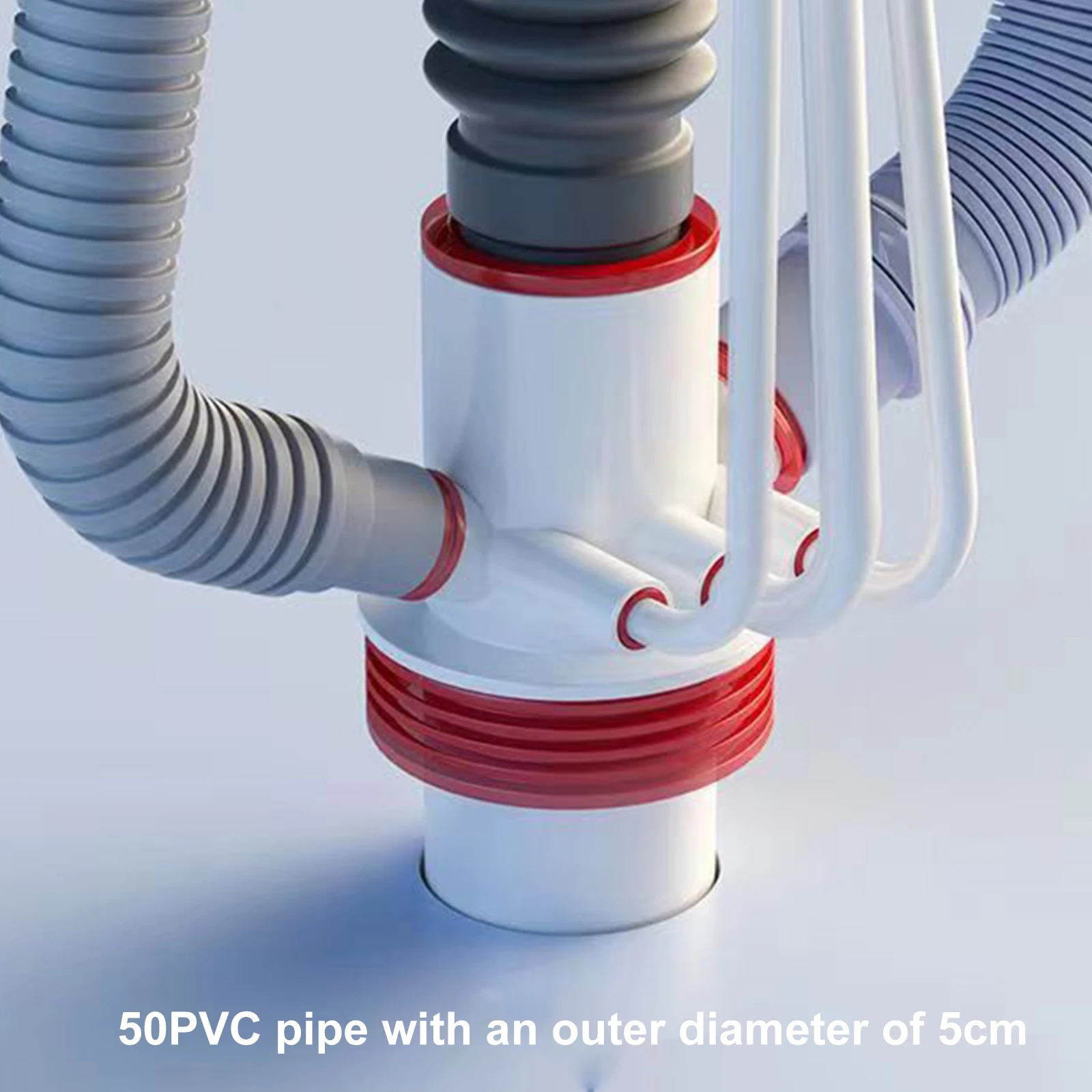 50/75mm 6 Ports Kitchen Sink Downpipe Filter Connector Magnetic Anti Odour Water Dispenser Water Purifier Filter Drain Fittings Drain Pipe Set