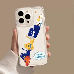 Cute Cartoon Tiger Cat Transparent Phone Case - Clear Protective Cover s for iPhone 7 8 or SE (Style 1)