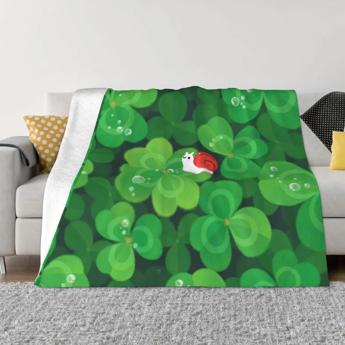 Happy Lucky Snail Throw Coperta Coperta Per Pisolino Coperta Sottile