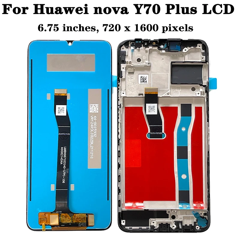 Фото Новый тест 6,75 дюйма для Huawei Nova Y70, ЖК-дисплей с сенсорным экраном в сборе с рамкой для Huawei Nova Y70 Plus, зеркальный ЖК-дисплей №2