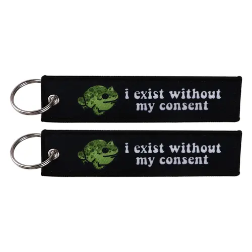 1pcs Computer Pop-up Window Quotes Embroidered Keys Tag Keychains For Motorcycles Backpack Fashion Key Ring Accessories Gifts - Image 44