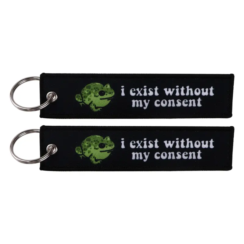 1pcs Computer Pop-up Window Quotes Embroidered Keys Tag Keychains For Motorcycles Backpack Fashion Key Ring Accessories Gifts - Image 44