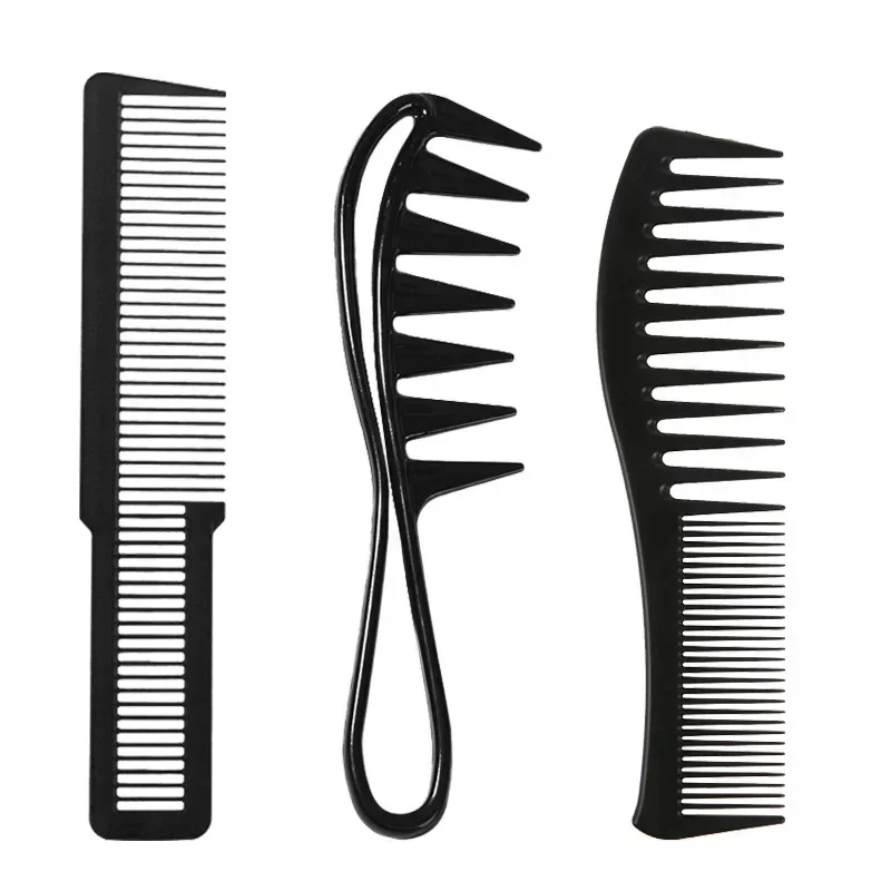 Comb Texture Wide Tooth Curl 2/3/4pcs  Comb Detangling Comb For Curly Wet Wavy Thick Hair Wigs Salon Barber Hairstyle Tool
