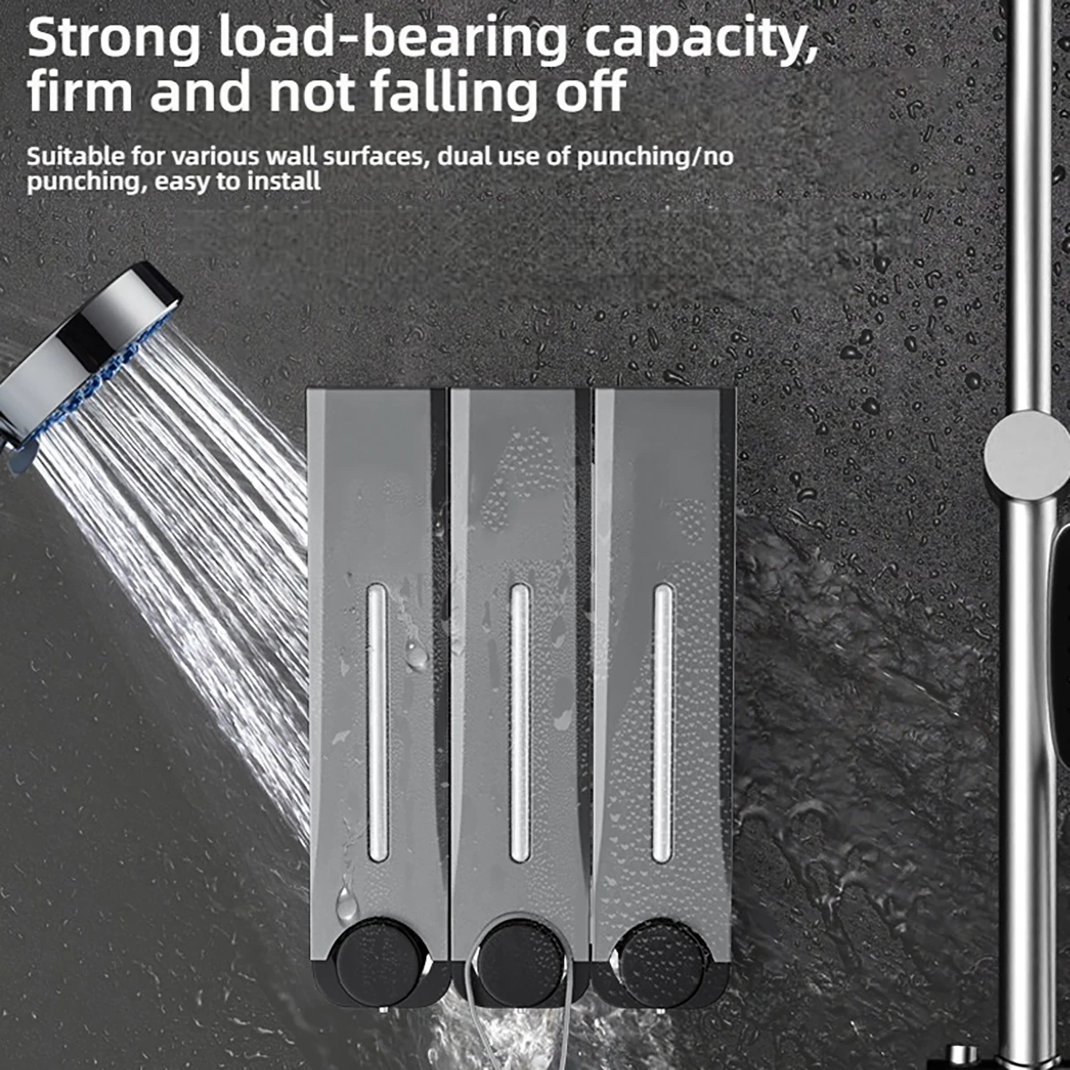 500ML soap dispenser wall mounted manual press soap box hand soap bottle large capacity shampoo shower gel bottle