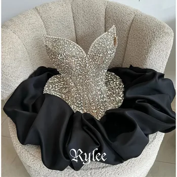 Rylee Sweetheart Neck Prom Dresses Rhinestones Mini Customized Evening Woman Dresses Gorgeous Sleeveless vestidos de gala 2026