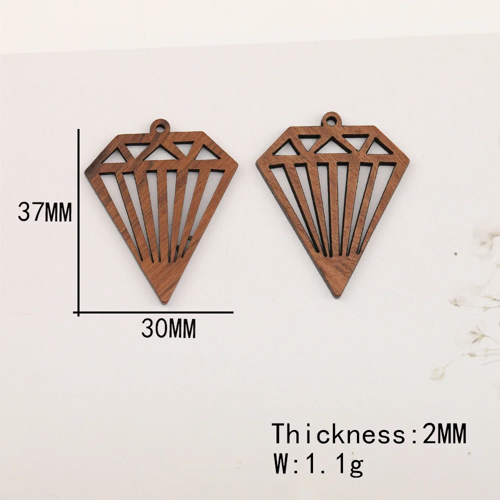 Cordial Design 50Pcs Charms/Natural Wood/Fan Shape/Pendant/DIY Earrings Accessories/Hand Made/Jewelry Findings & Components - cordial