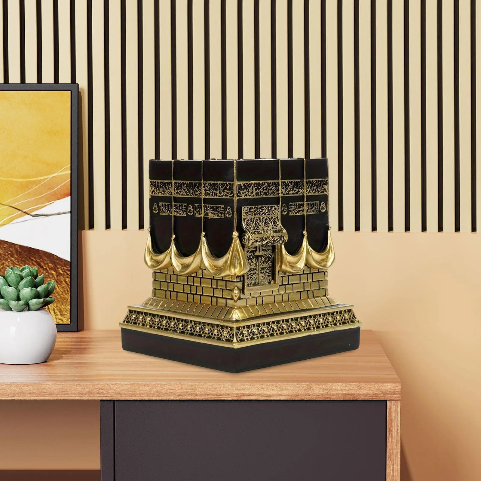 Handicraft Tabletop Statue, Kaba Islamic Replica Model, for Home, Handicraft Tabletop Statue, Kaba Islamic Replica Model, for Home,