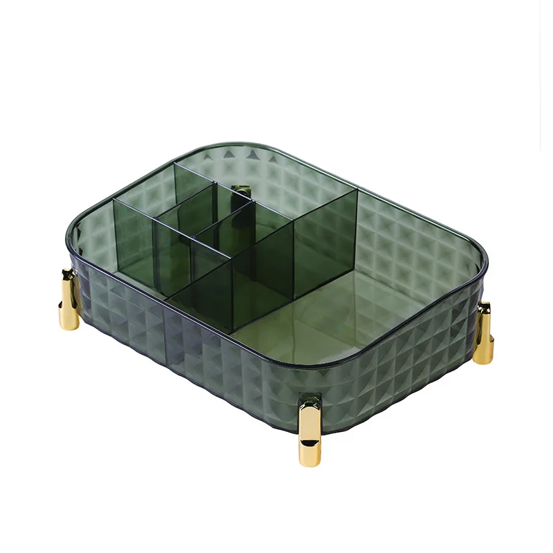 Plastic Transparent Makeup Storage Box Dormitory Finishing Shelf Cosmetics Skin Care Dressing Table Desktop Stationery Box 6