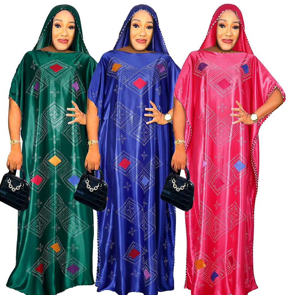 

Elegant African Dresses for Women Muslim Fashion Boubou Abayas Robe Dashiki Ankara Outfits Evening Gown Kaftan Maxi Dress